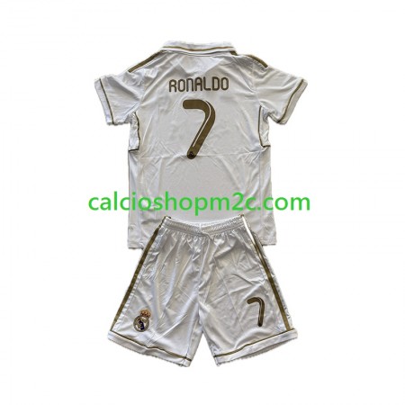 Real Madrid Cristiano Ronaldo 7 Retro Bambino Maglia Prima 2011/2012 Manica Corta